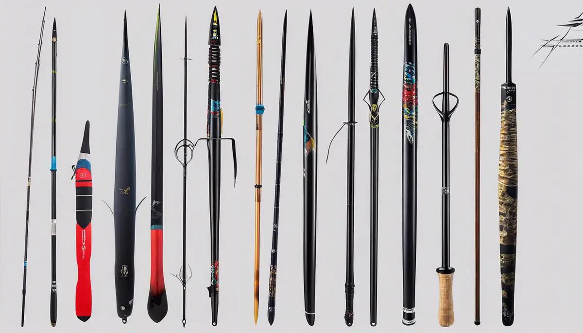 Image depicting different types of harpoons used in spearfishing