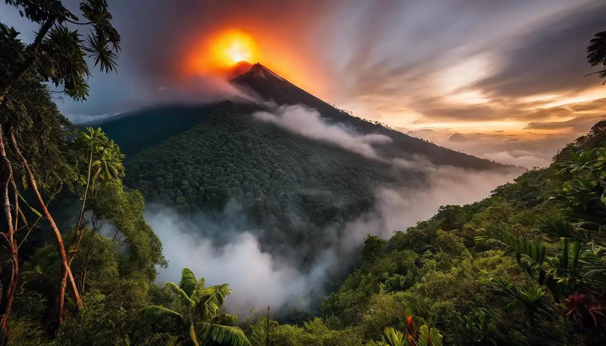 Imagem de uma sinalização de fogo e fumaça em uma selva, mostrando a importância de criar um sinal para ser resgatado.