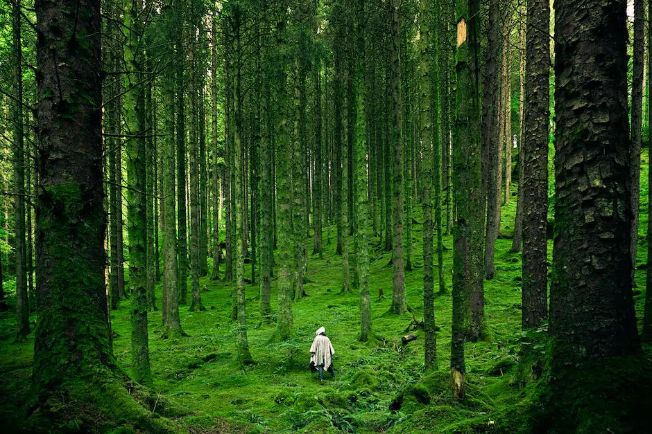 Image depicting a person hiking through a forest, representing the importance of outdoor safety in nature.