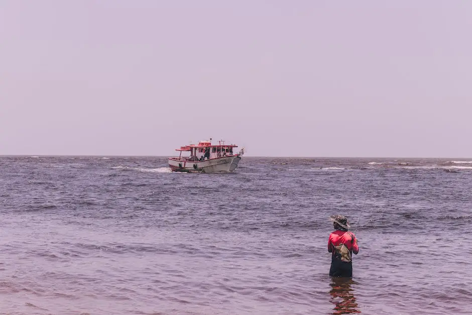 Imagem mostrando um pescador segurando uma truta recém-pescada em um rio em Portugal