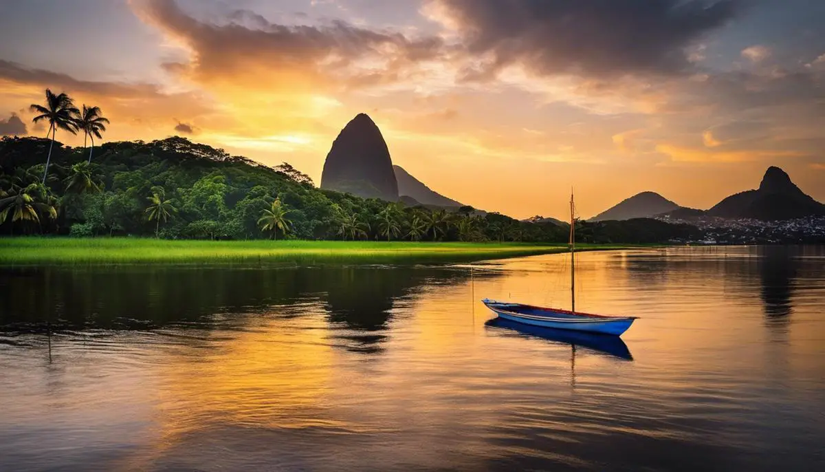 Imagem de um tucunaré-maracajá nadando em um rio